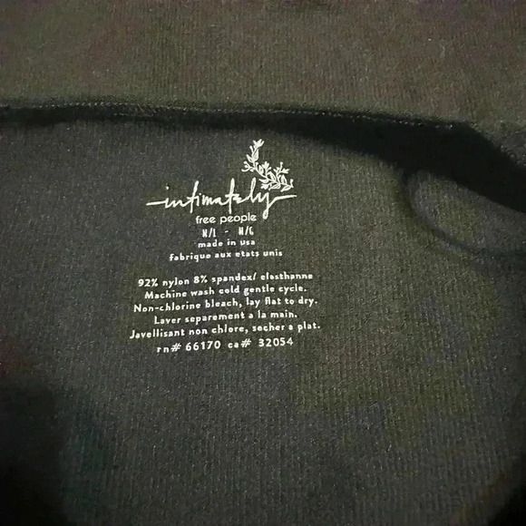 Intimately by Free People Solstice Lace Bodysuit  Ribbed Black NWOT - Picture 4 of 7